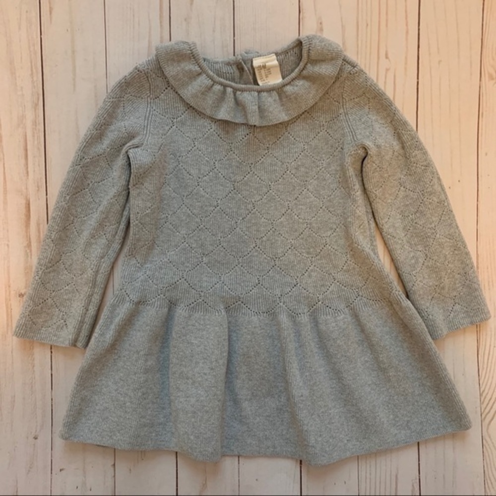 Ruffle neck dress 100% cotton